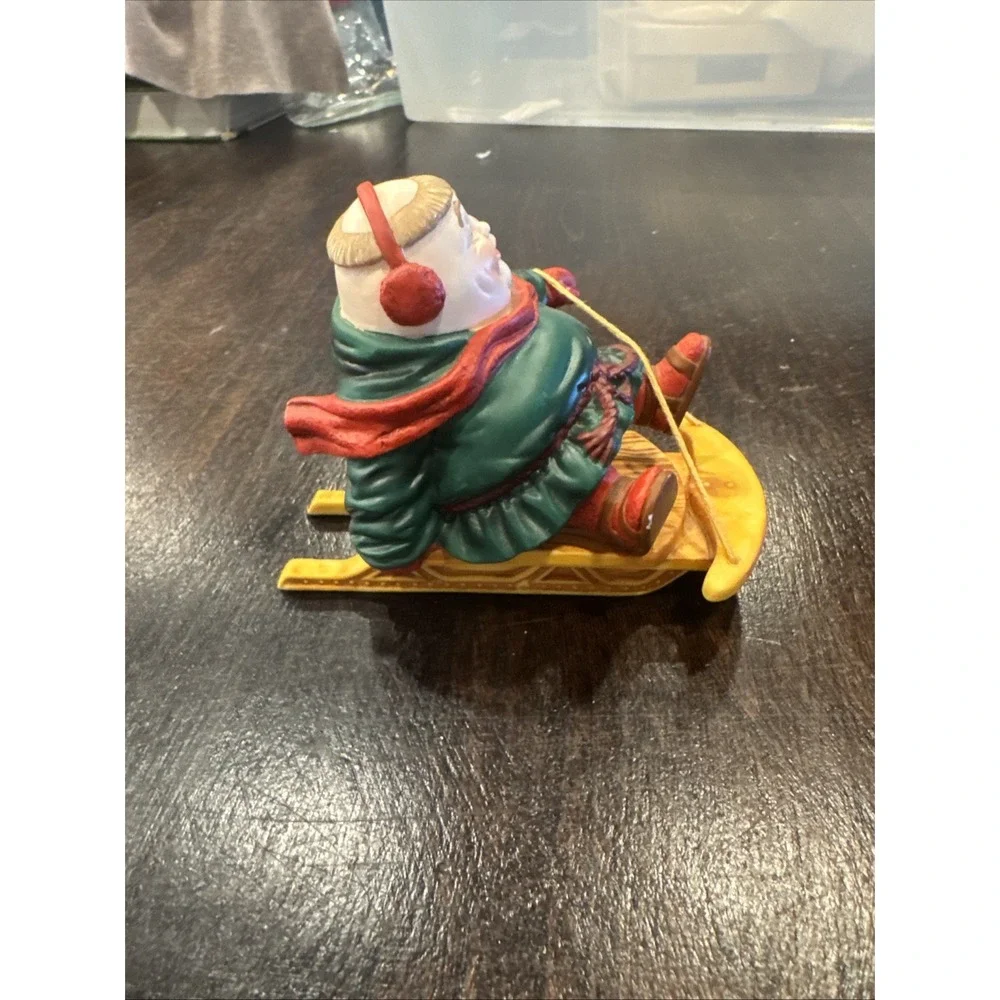 Dept 56  Merry Makers Christmas Solomon the Sledder‎ without box